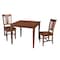 International Concepts Square 36x36 Dining Table with 2 Chairs, Espresso, 36 in W, 36 in L, 30 in H, Wood, Espresso K581-3636-C10-2 - alternate 1